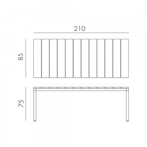Mesa Rio Fix en Aluminio Nardi. Mesas de diseño moderno para exterior.