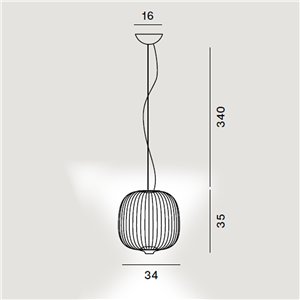 Lámpara suspensión Spokes 2 Pequeña Foscarini