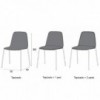 Silla moderna Bisell tapizada con pies metálicos para comedor de Treku.