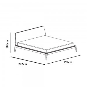 Cama Bel Bed de Treku. Cama moderna con cabezal tapizado. Camas matrimoniales.