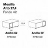 Mesita Ober, Alto 27,4 de Treku. Muebles modernos.