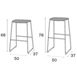 Taburete Bisell metal tapizado de Treku. Descubre el nuevo taburete Bisell de Treku