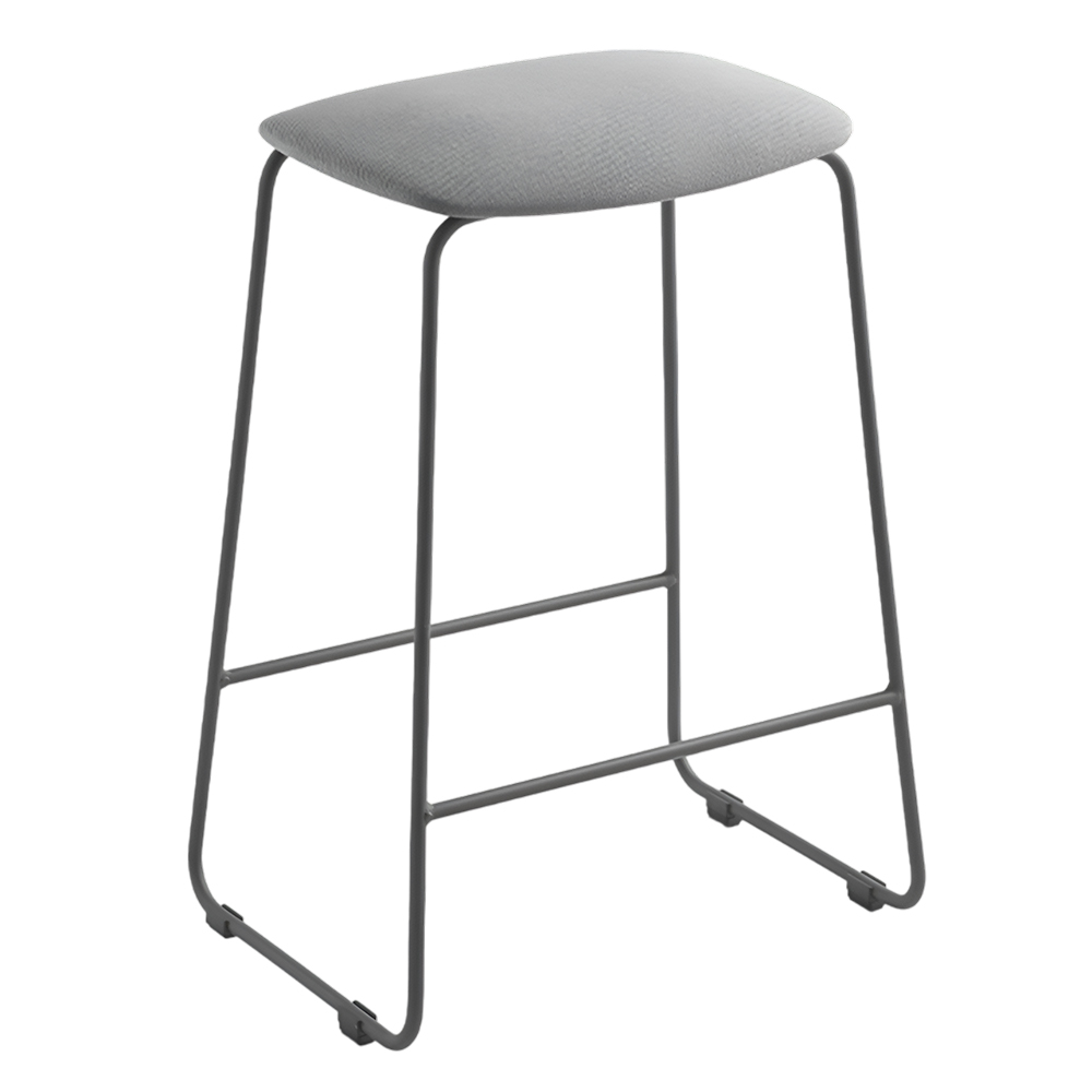 Taburete Bisell metal tapizado de Treku. Descubre el nuevo taburete Bisell de Treku