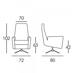 Sillón giratorio King de Doos. Muebles de diseño para hogar y contract.