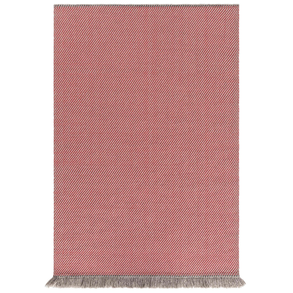 Alfombra Garden Layers Diagonal almond-red de GAN. Alfombra de polipropileno.