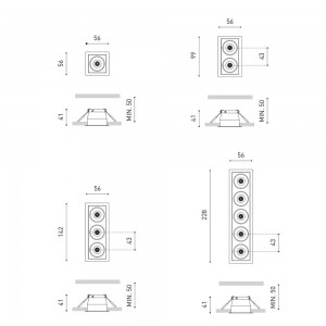 Foco empotrable Black Foster de ArkosLight. Lámpara LED para techo de diseño.