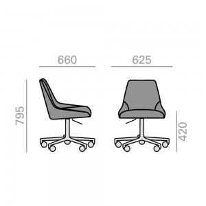 Silla diseño Alya SI-1557 Andreu World. Ideal para espacios de trabajo.