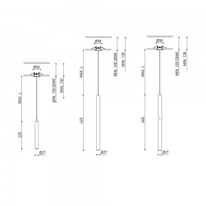 Lámpara Suspensión Stick de ArkosLight. Lámpara suspensión LED de aluminio. 