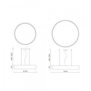 Lámpara Suspensión Drum ArkosLight. Lámpara LED para hogar y contract.