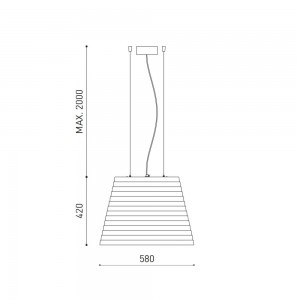 Lámpara Suspensión Brigit de ArkosLight. Lámpara suspensión LED de polietileno.
