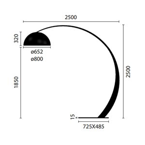 Lámpara de pie 1962 de Zava. Lámparas de diseño moderno para hogar y contract.