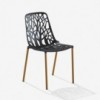 Silla Iroko Forest moderna para ambientes exteriores de Fast. Sillas para terrazas.