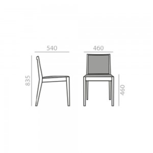 Silla Carlotta Small Andreu World. Diseño tapizado ideal para comedor.