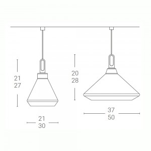 Lámpara suspensión Driyos de Zava. Lamparas de diseño italiano para salón.