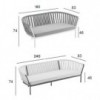 Sofá Ria con elegante diseño moderno perfecto para ambientes exteriores de Fast.