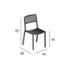 Silla Easy de Fast. Sillas apilables perfectas para espacios exteriores modernos diseño de Fast