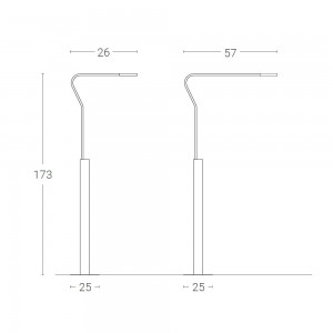 Lámpara de pie Meta de Zava. Lámparas minimalistas de diseño italiano.