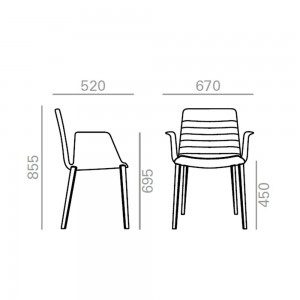 Sillón Flex SO-1613 Andreu World. Diseño práctico ideal para interior.