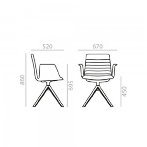 Sillón Flex SO-1647 Andreu World. Diseño práctico ideal para interior.
