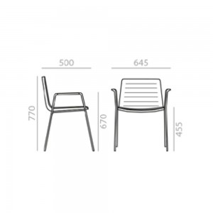 Sillón Flex SO-1303 Andreu World. Diseño práctico ideal para interior.