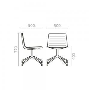 Silla Flex SI-1304 Andreu World. Diseño práctico ideal para interior.