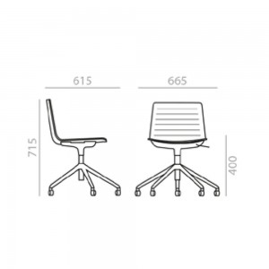 Silla Flex SI-1306 Andreu World. Diseño práctico ideal para interior.