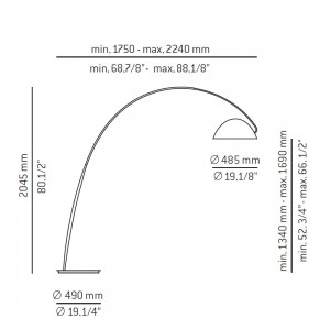 Lámpara pie Pluma de Estiluz. Lámparas de pie modernas de diseño español.