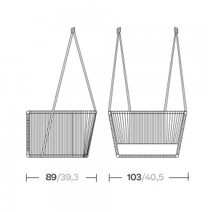 Columpio club exterior de la colección Bitta de Kettal.