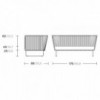 Sofá de 2 plazas exterior pies de aluminio tapizado Bela Rope colección Bitta de Kettal.