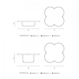 Mesa Auxiliar Caryllon GTV Thonet Vienna. Mesas de café para salón.