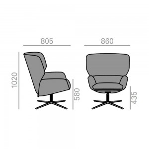 Butaca Nuez Andreu World. Diseño moderno y elegante ideal para contract.