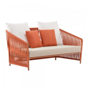 Sofá exterior 2 plazas, tapizado en Bela Rope colección Bitta Lounge de Kettal.