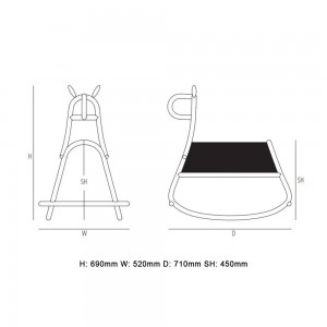 Balancín Furia de diseño GTV Thonet Vienna. Caballito infantil moderno.