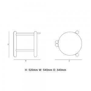 Mesa Auxiliar Hold On de GTV Thonet Vienna. Mesitas auxiliares para salón.
