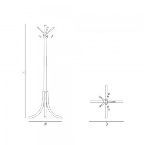 Perchero Kleiderstaänder P29 GTV Thonet Vienna. Percheros de diseño para salón.