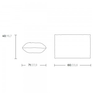 Cojín decorativo para exteriores con tapizados resistentes y de máxima calidad de Kettal.