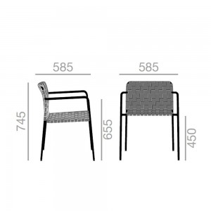 Sillón apilable Costa Andreu World. Sillas ideales para exteriores.