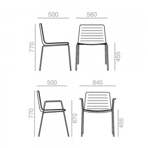 Silla Flex Andreu World. Sillas modernas ideales para exteriores.