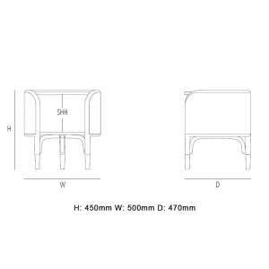 Mesa Auxiliar Mos de diseño GTV Thonet Vienna. Mesitas auxiliares de salón.