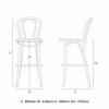 Taburete N.18 Tapizada con un diseño de mediados de XIX GTV Thonet Vienna.