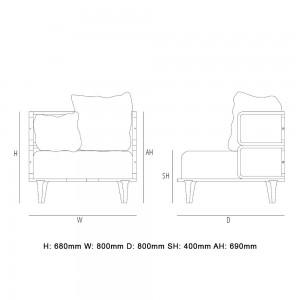 Butaca Promanade de diseño GTV Thonet Vienna. Butacas y sillones modernos.