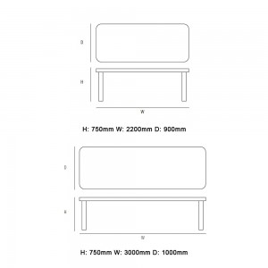 Mesa comedor Saüle de GTV Thonet Vienna. Mesas rectangulares de comedor.