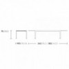 Mesa extensible 8 a 12 personas aluminio, colección Landscape de Kettal.