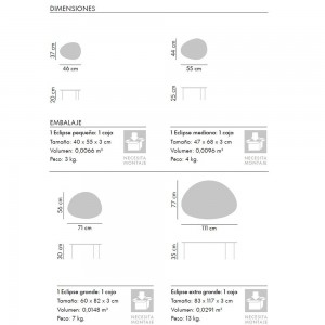 Mesas nido Eclipse oferta para salón de Stua.