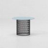 Mesa auxiliar Ø60 exterior con base en aluminio colección Mesh de Kettal.