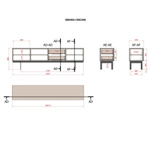 Aparador Sussex SSX401 de Punt mobles. Aparadores de diseño contemporáneo.