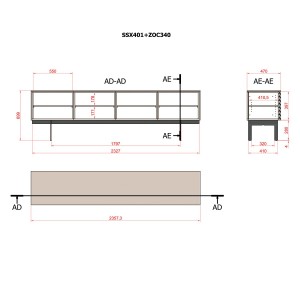 Aparador Sussex SSX401 de Punt mobles. Aparadores de diseño contemporáneo.
