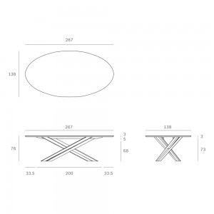 Mesa Mikado Ovalada Ethnicraft