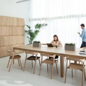 Roble - Cuero cognac / Roble - Tela marrón oscuro 