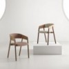 Sillón Mava MAV101/2 Punt. Silla con asiento tapizado. Sillas de diseño.